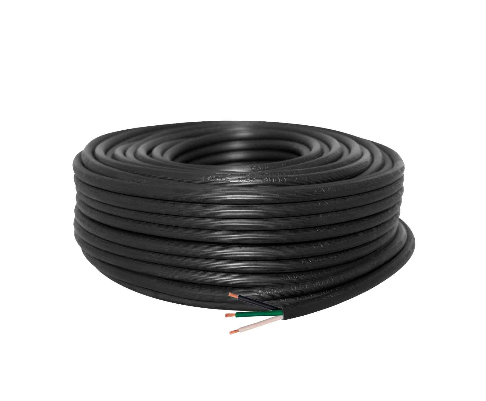 Cordón 3x8 AWG (8.37mm) Negro