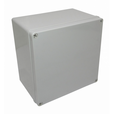 Caja Plástica Gris 20x20cm con Tapa