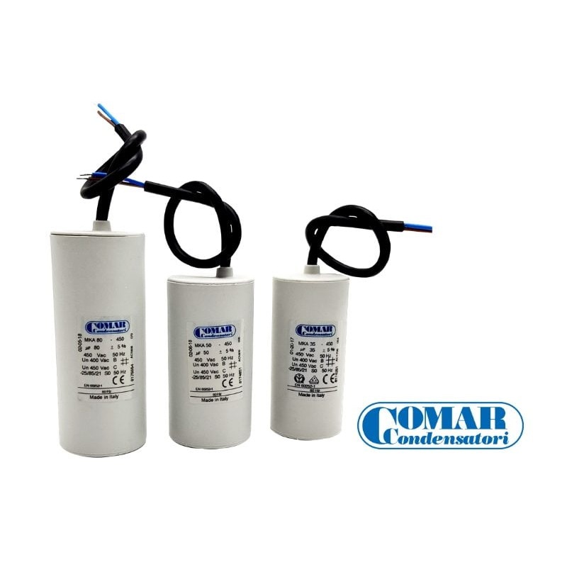 Condensador Permanente Comar 45.00µF con Cable