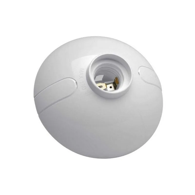 Base Plástica Ovalada E27 Blanco Lexo