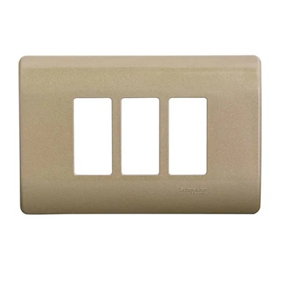 PLACA GENESIS PLASTICO 3 MODULO DORADO