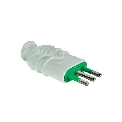 Enchufe Macho Recto 2P+T 16A Blanco FME Fanton