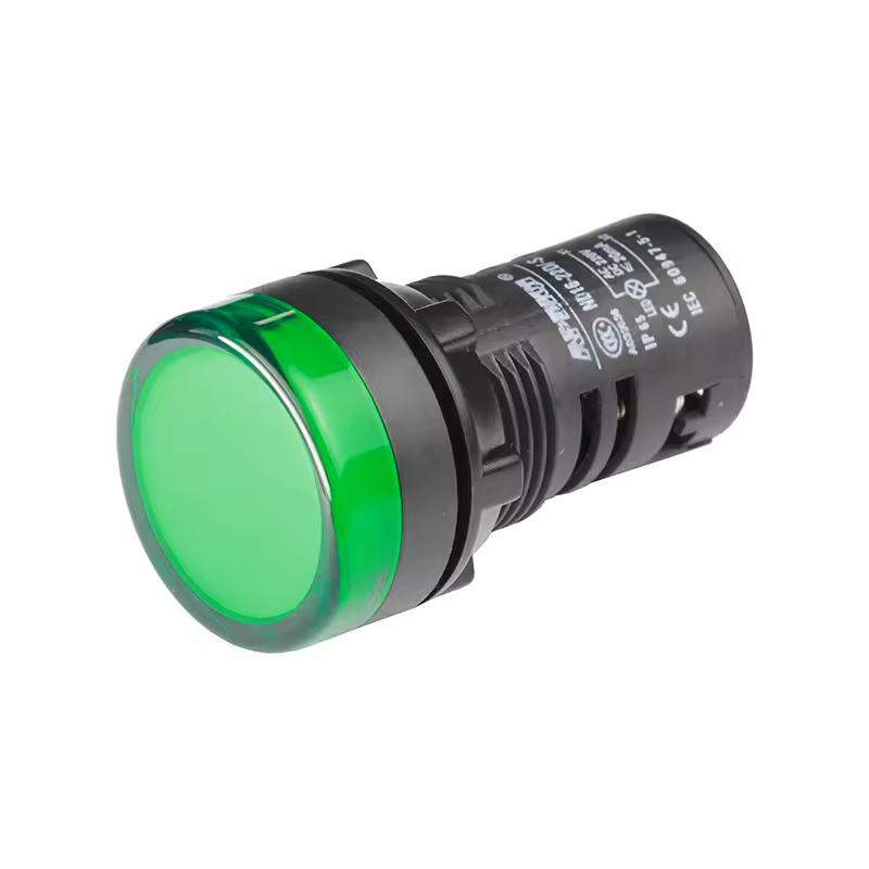Luz Piloto Verde 22 mm 220V LED
