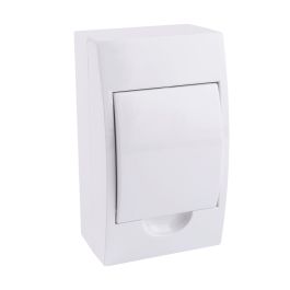 Tablero Plástico Sobrepuesto 4 Circuitos con Tapa Blanca