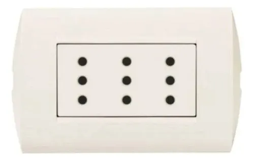 NEVADA EMBUTIDO MARFIL ENCHUFE TRIPLE 10A