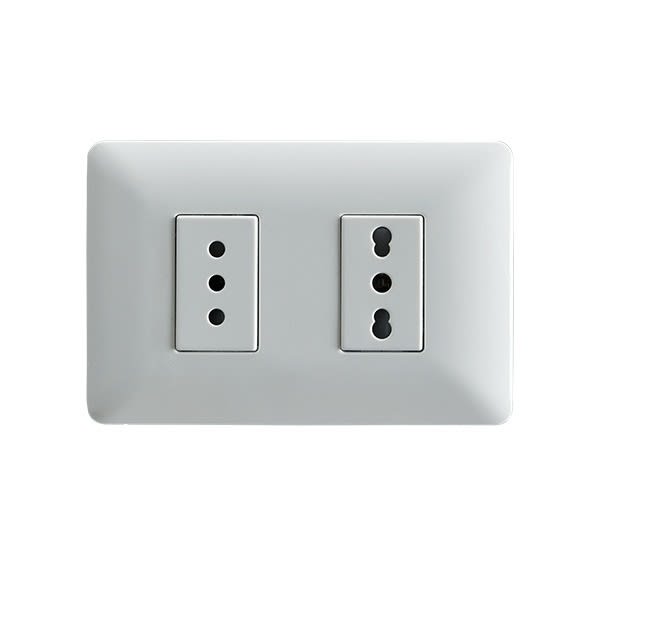 Enchufe Doble 10/16A Marfil Superficie NEV
