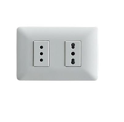 Enchufe Doble 10/16A Marfil Superficie NEV