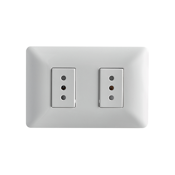 Enchufe Doble 10A Marfil Superficie NEV