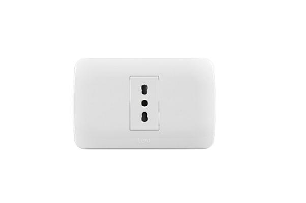 Enchufe Simple 10/16A Marfil Superficie NEV